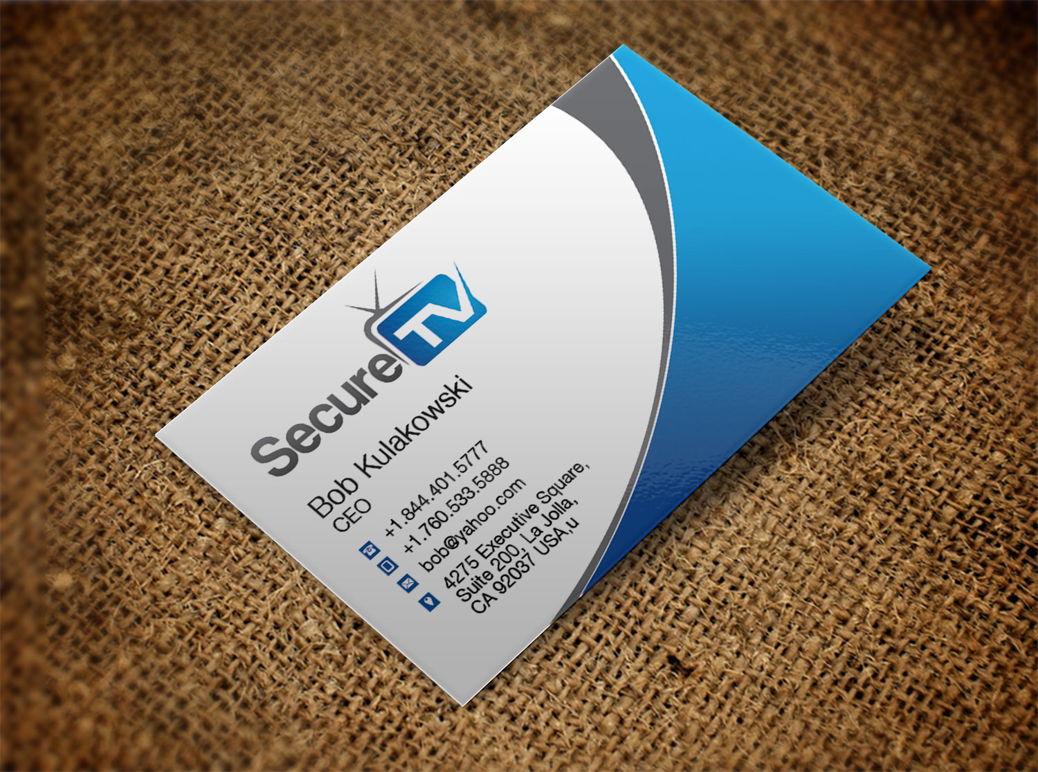 Diseño de Tarjeta de Presentación por Pixi Dust para Secure TV | Diseño #12323753