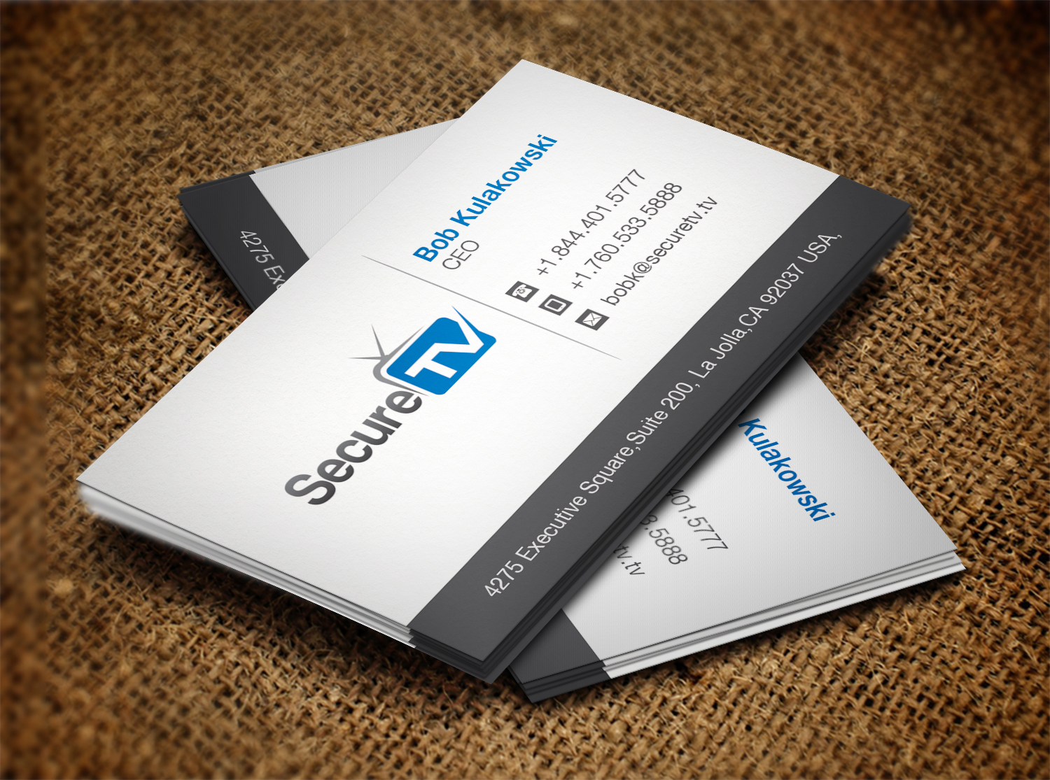 Business Card Design by Pixi Dust for Secure TV | Design #12327720