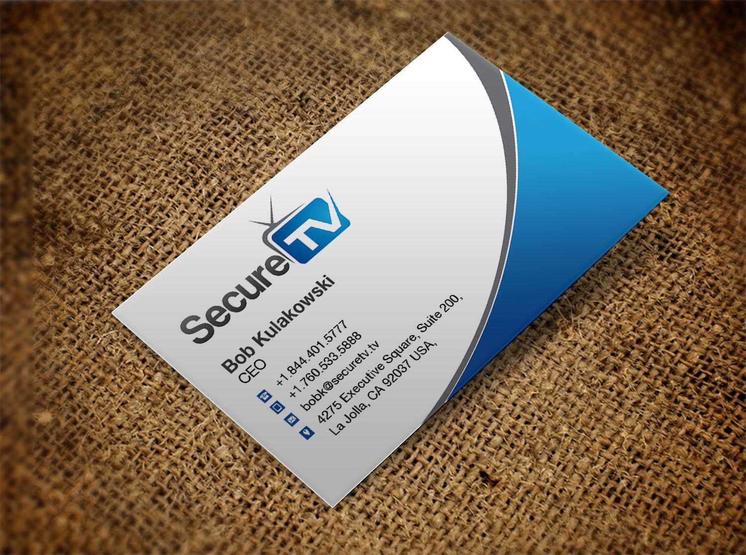 Business Card Design by Pixi Dust for Secure TV | Design #12327750