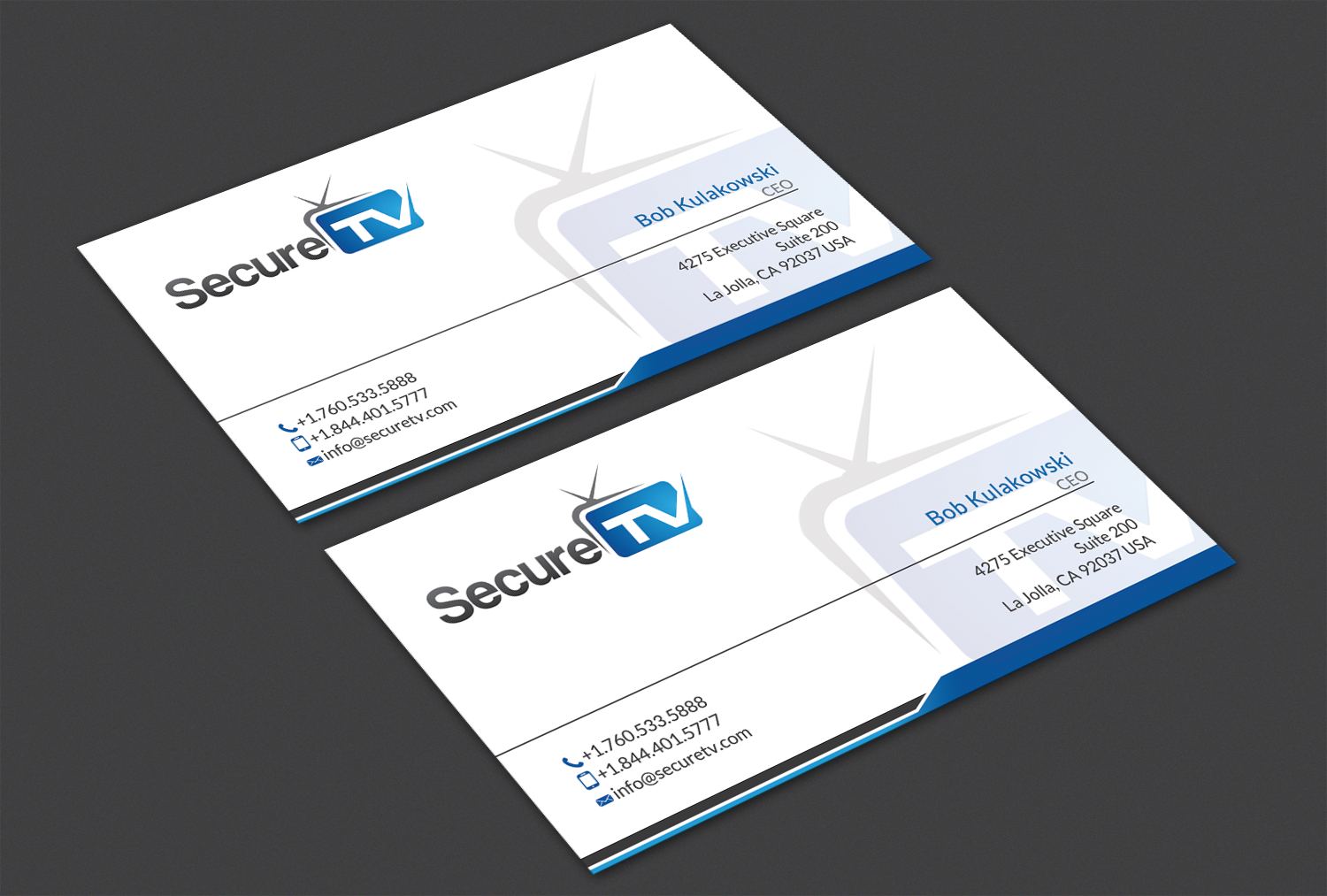 Business Card Design by Alaminenterprise for Secure TV | Design #12333606