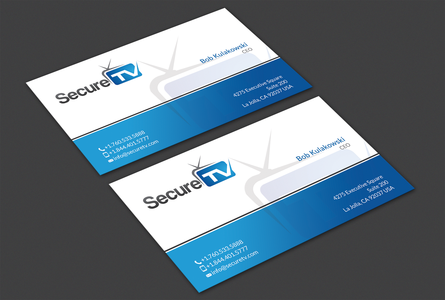 Business Card Design by Alaminenterprise for Secure TV | Design #12333632