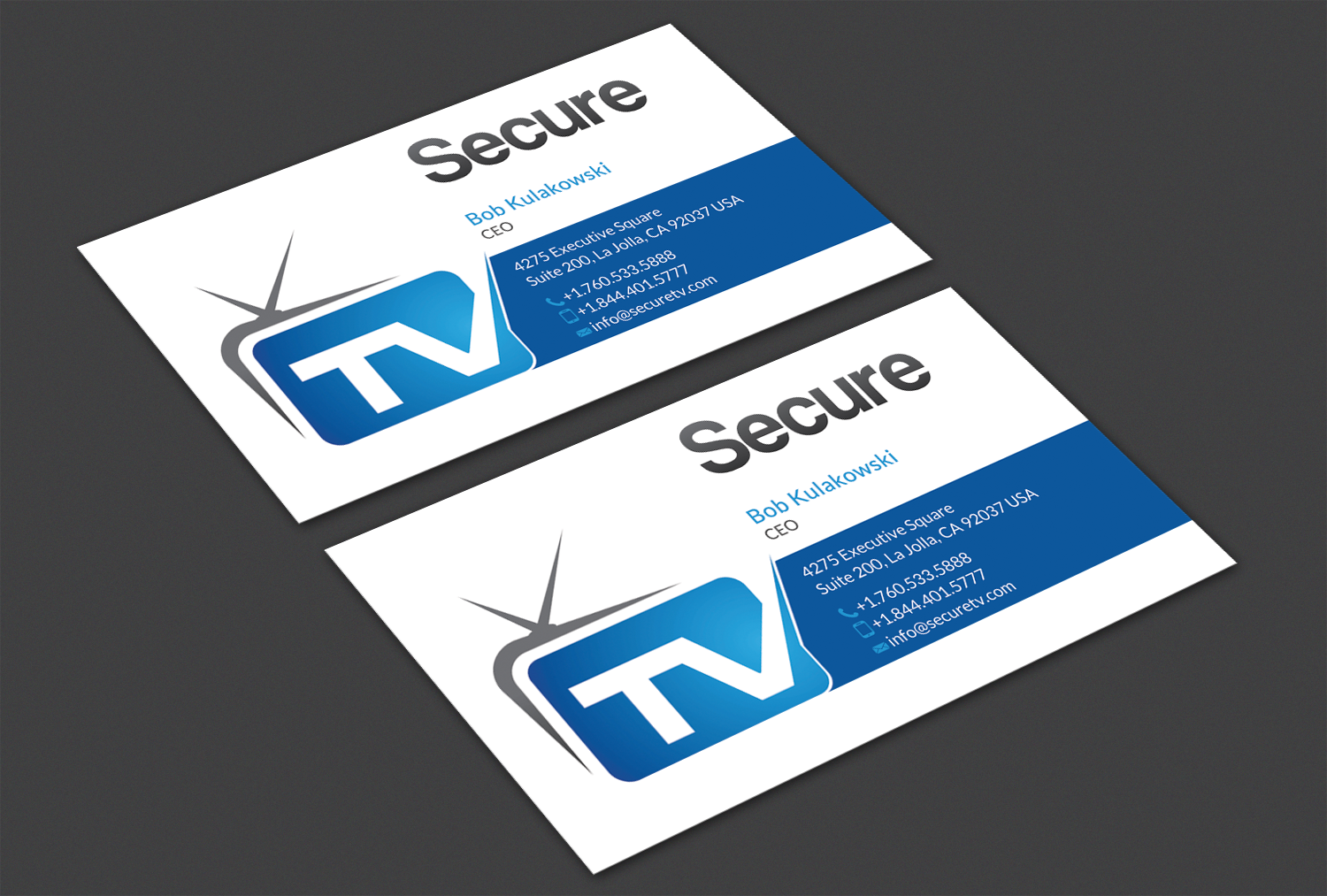 Business Card Design by Alaminenterprise for Secure TV | Design #12333804