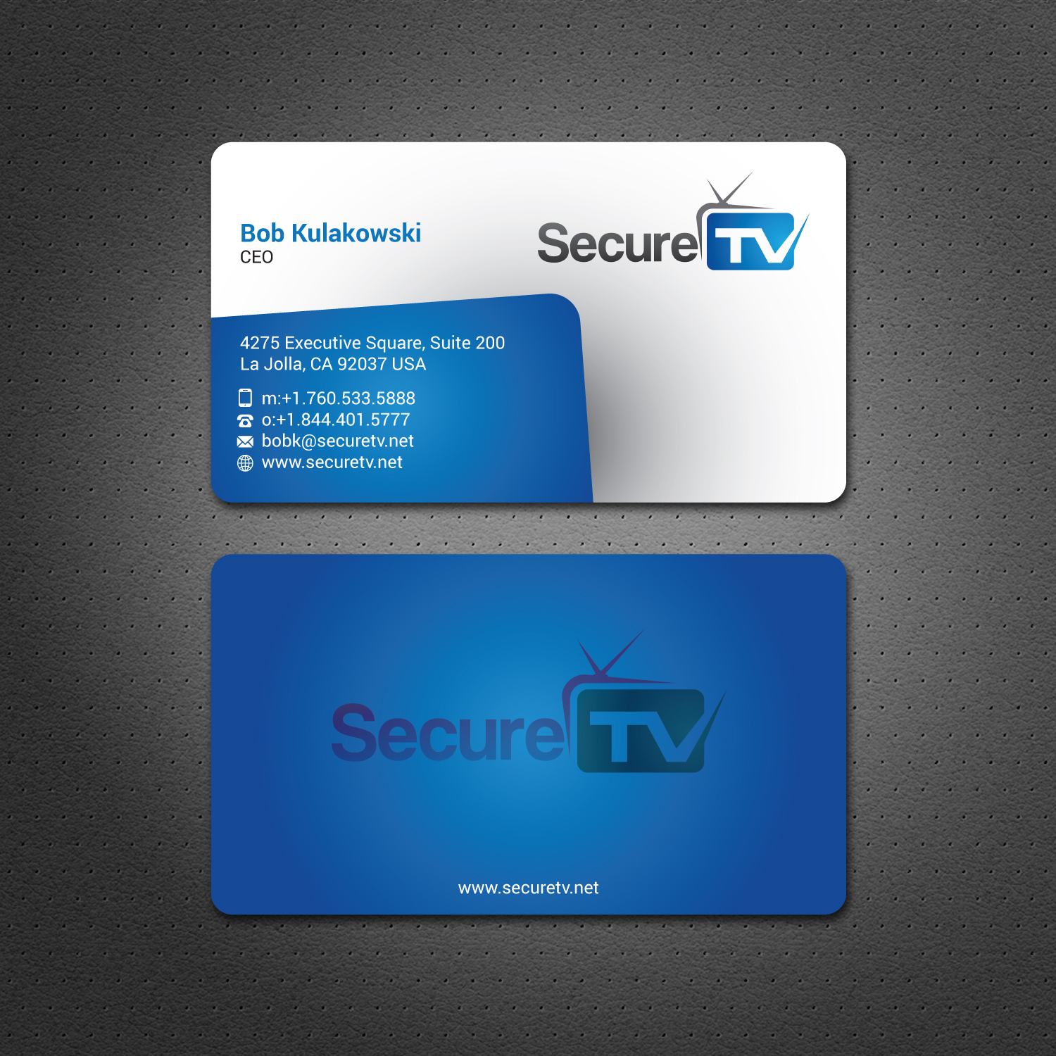 Business Card Design by Dezero for Secure TV | Design #12356199