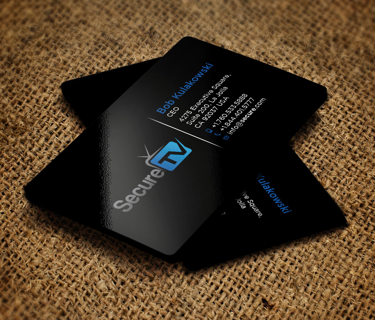 Business Card Design by Verified artistry (Design garden) for Secure TV | Design #12351589