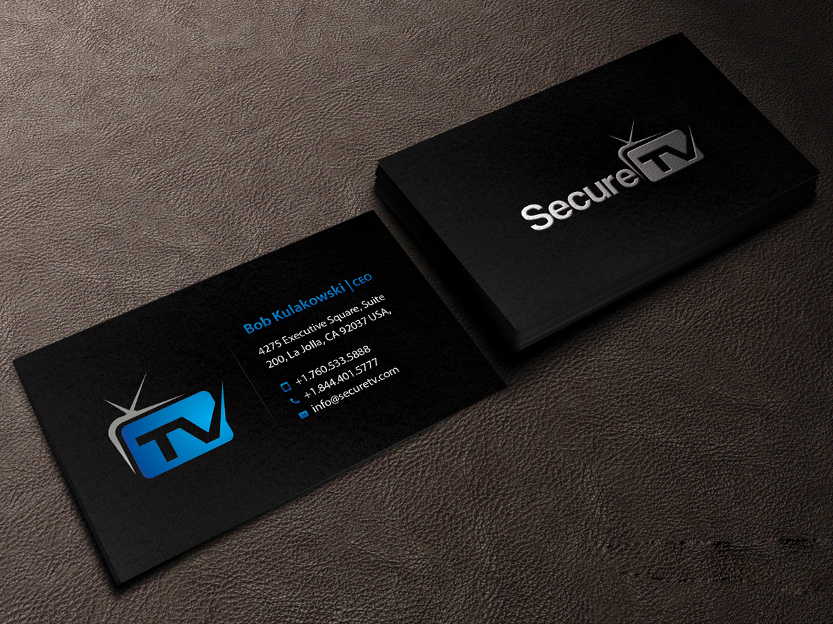 Business Card Design by Creations Box 2015 for Secure TV | Design #12334702