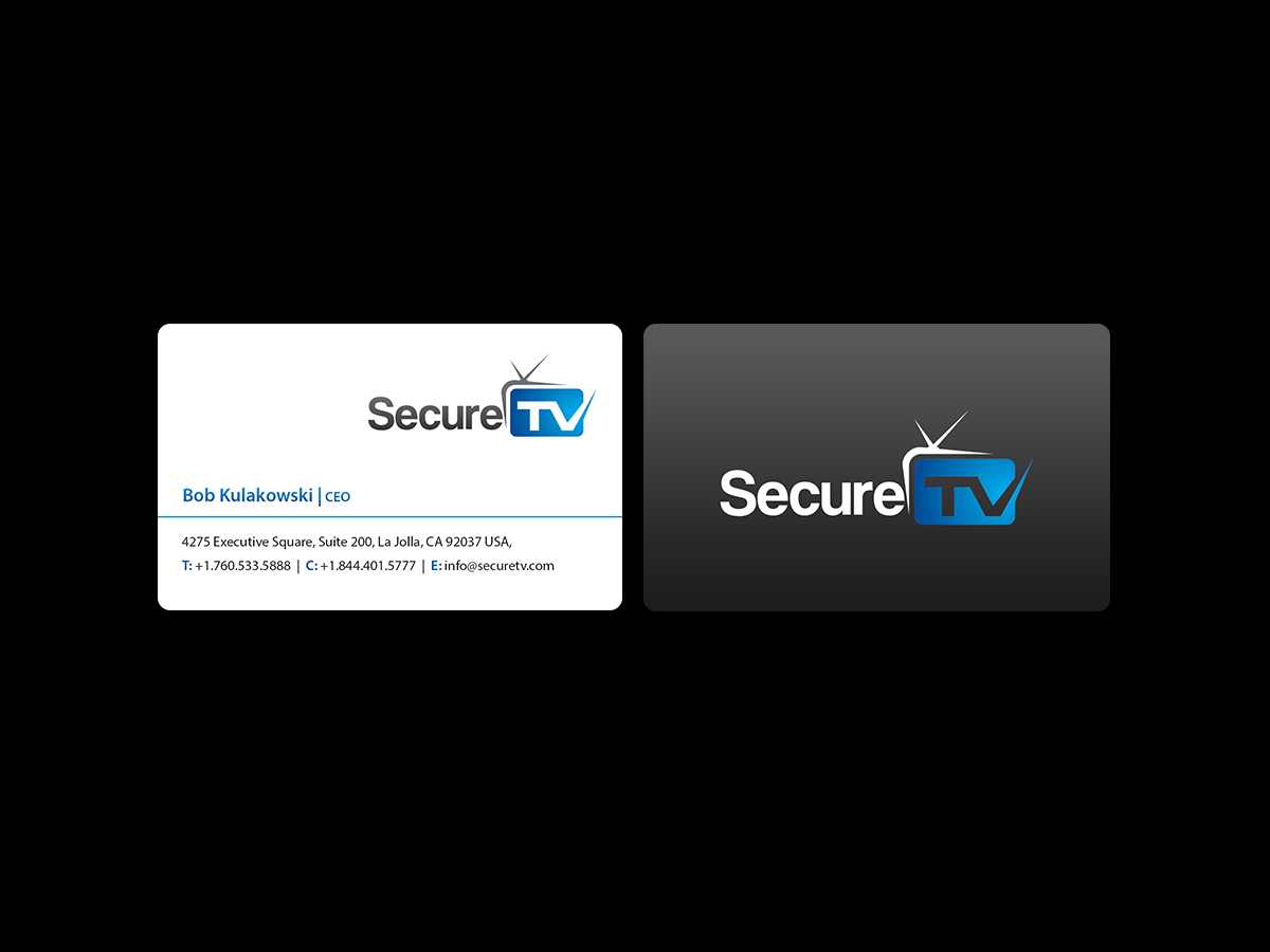 Business Card Design by Creations Box 2015 for Secure TV | Design #12334704