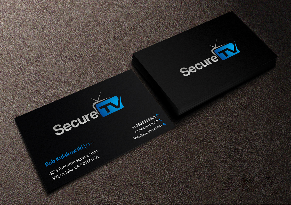 Business Card Design by Creations Box 2015 for Secure TV | Design #12334705