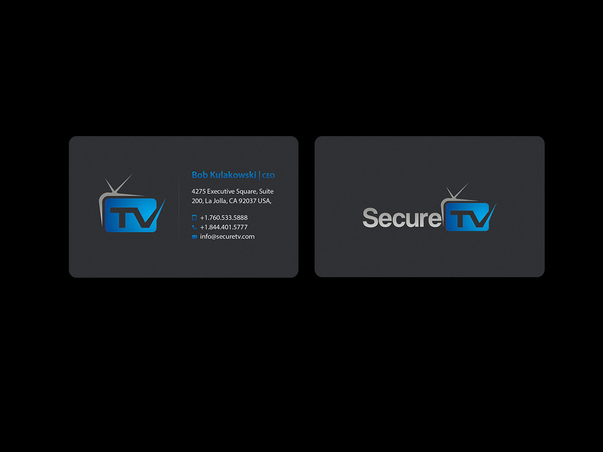 Business Card Design by Creations Box 2015 for Secure TV | Design #12334711