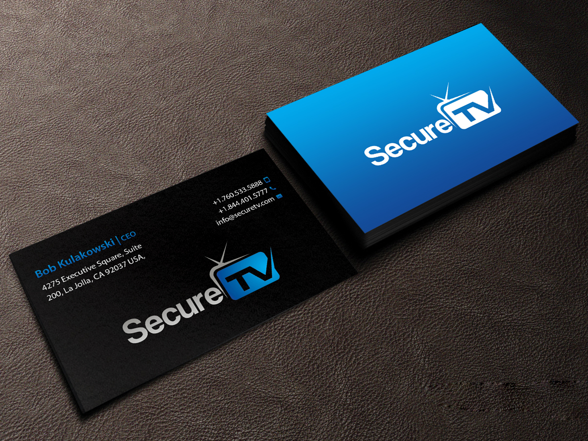 Business Card Design by Creations Box 2015 for Secure TV | Design #12334715