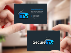 Business Card Design by Creations Box 2015 for Secure TV | Design: #12334721