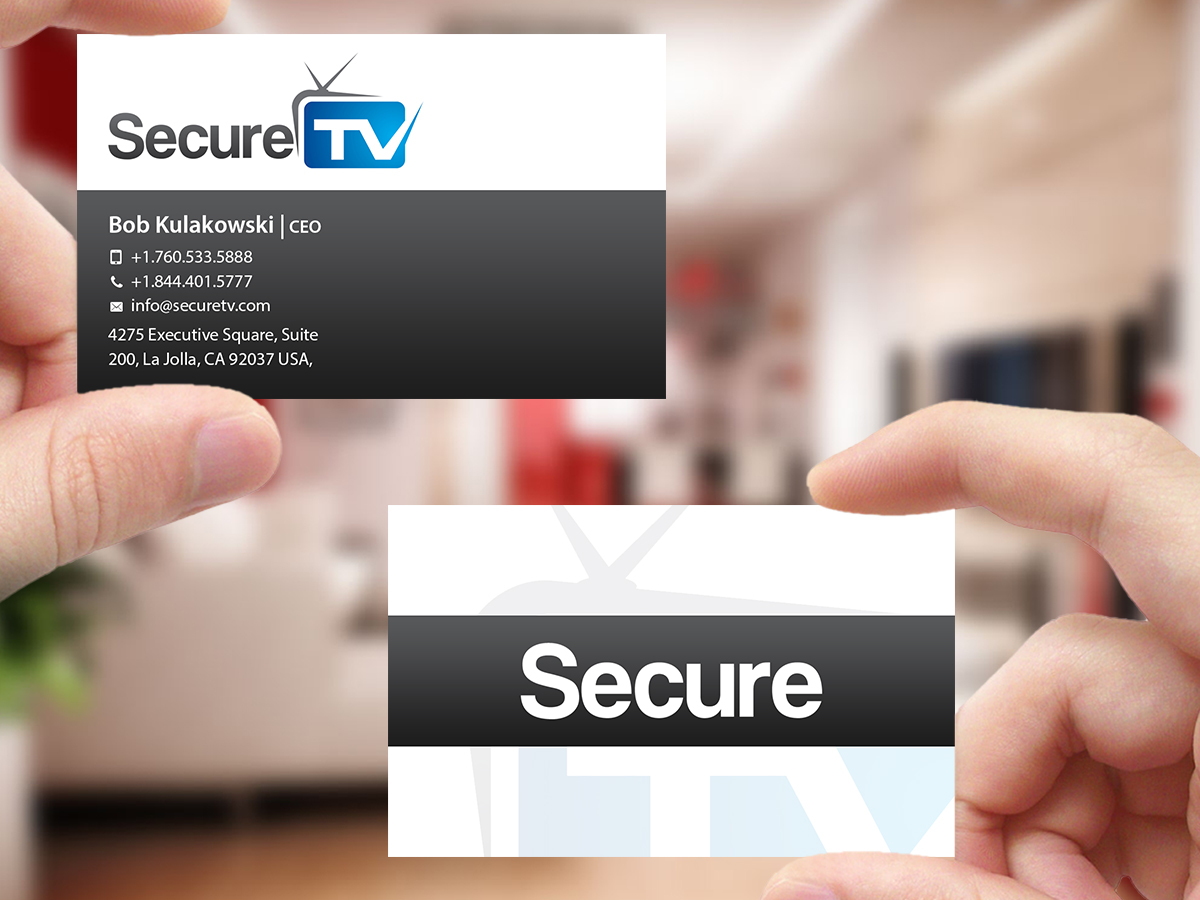 Business Card Design by Creations Box 2015 for Secure TV | Design #12334728