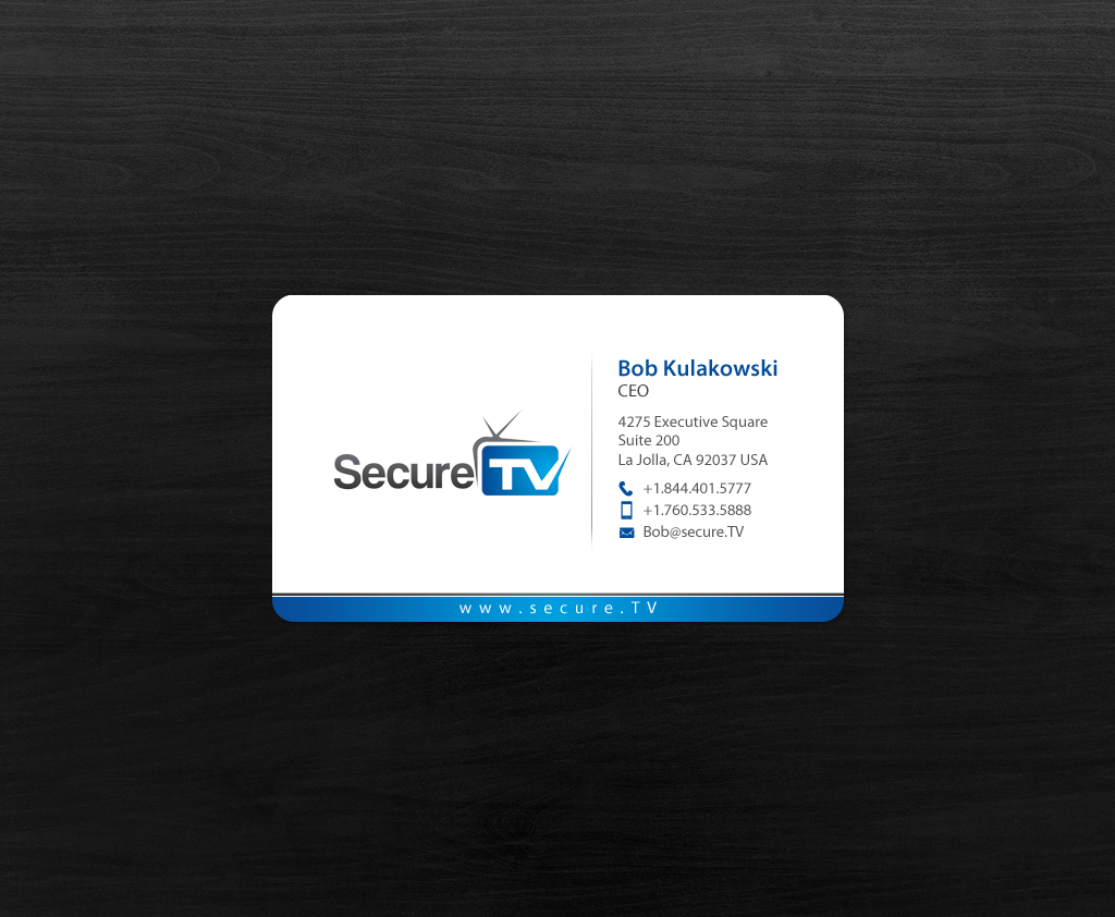 Business Card Design by chandrayaan.creative for Secure TV | Design #12340922