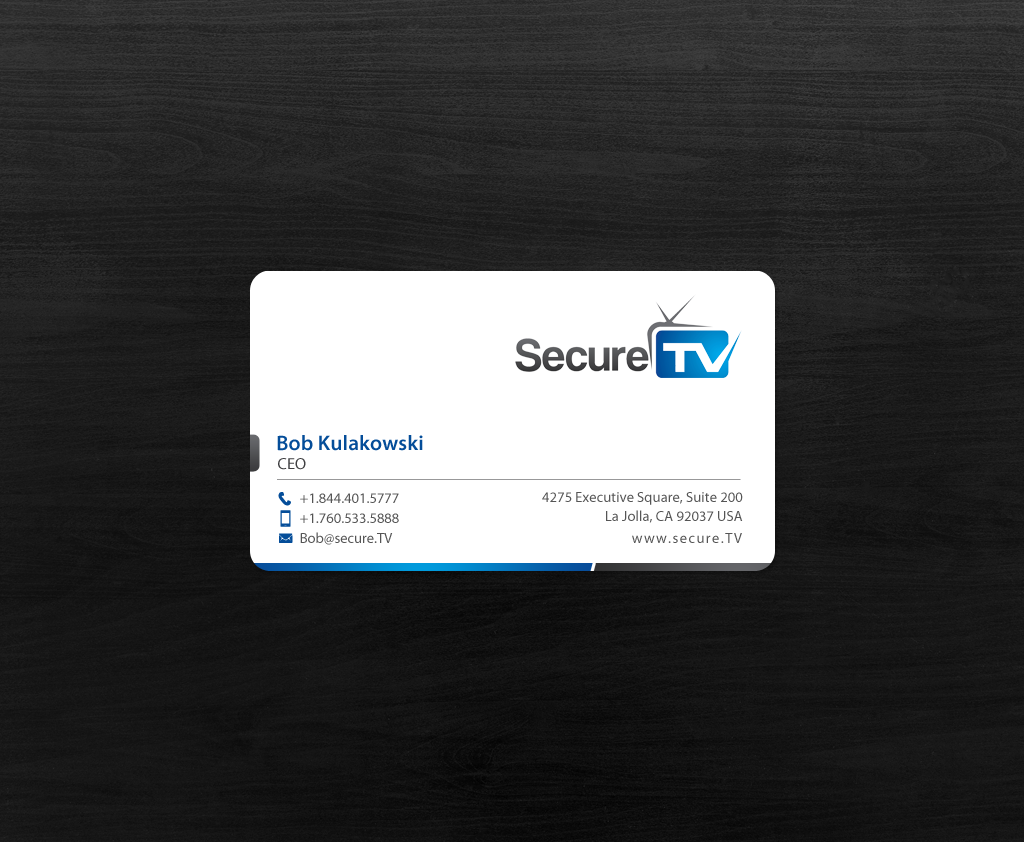 Business Card Design by chandrayaan.creative for Secure TV | Design #12340925