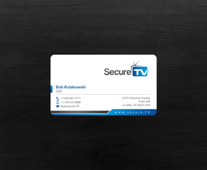 Business Card Design by chandrayaan.creative for Secure TV | Design: #12340926