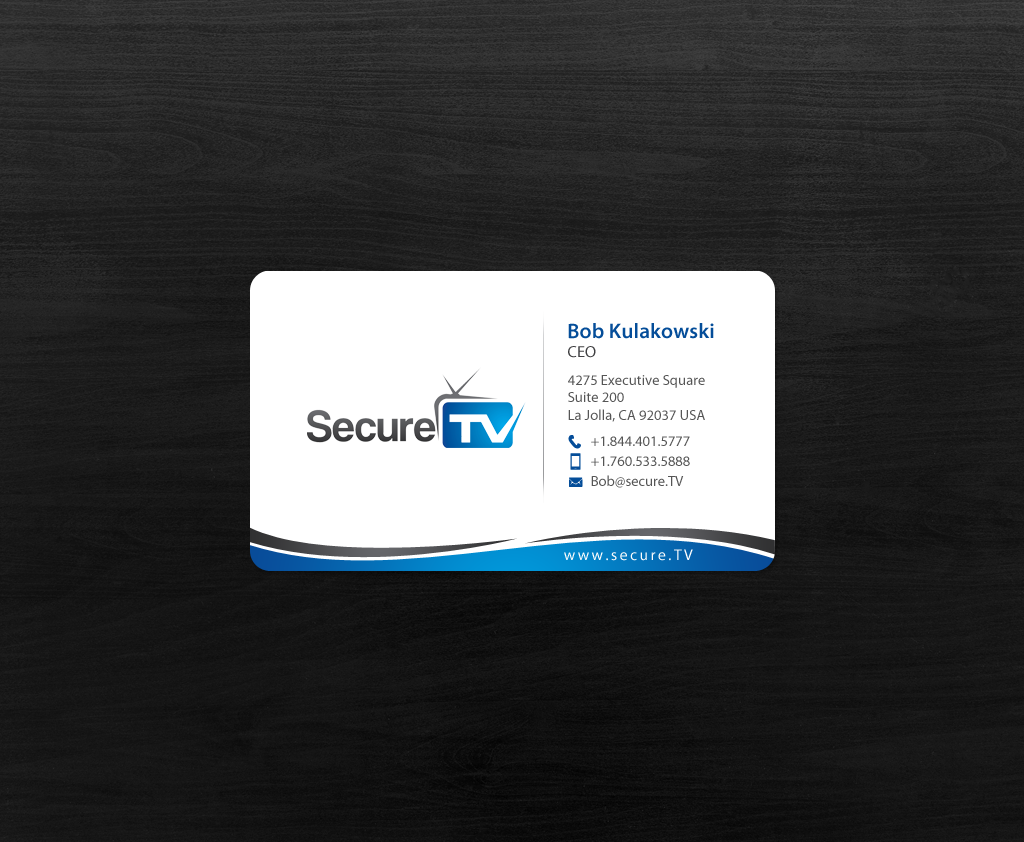 Business Card Design by chandrayaan.creative for Secure TV | Design #12340927