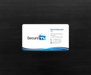 Business Card Design by chandrayaan.creative for Secure TV | Design: #12340927