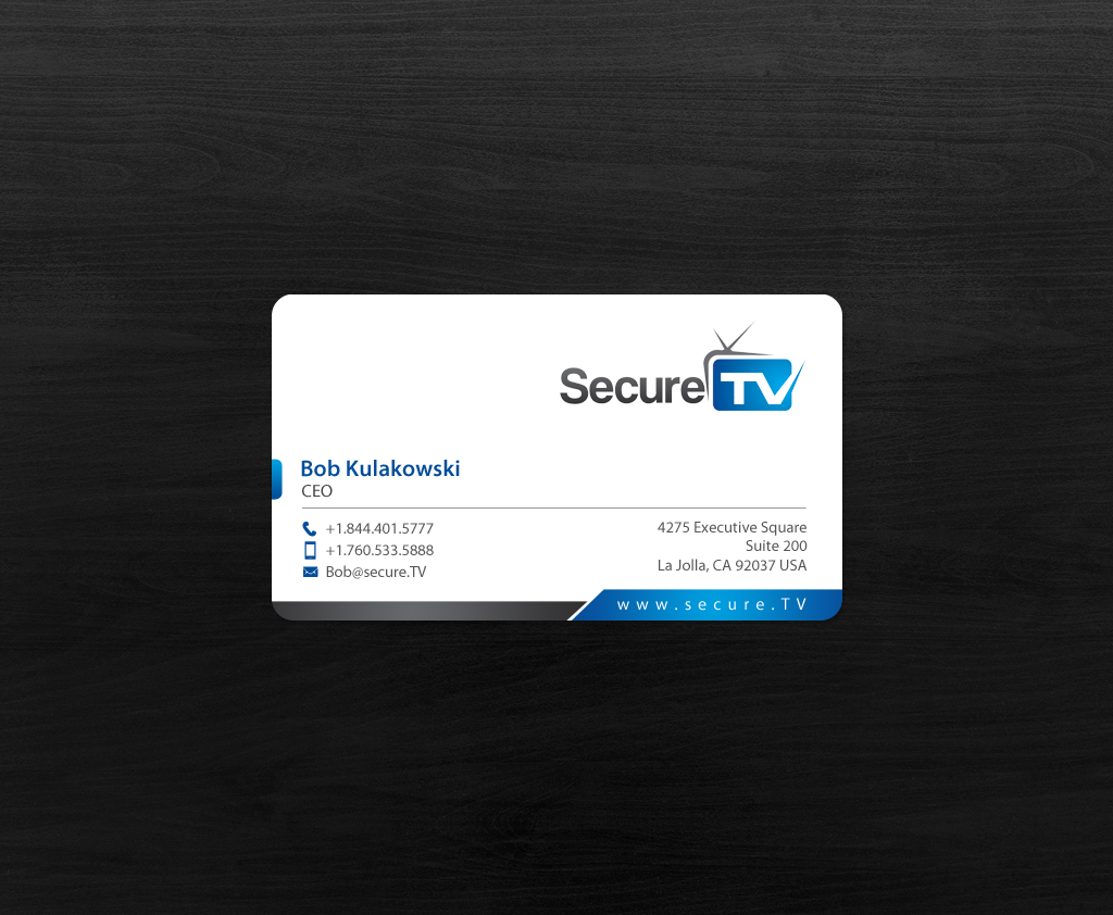 Business Card Design by chandrayaan.creative for Secure TV | Design #12340928
