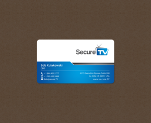 Business Card Design by chandrayaan.creative for Secure TV | Design: #12340930