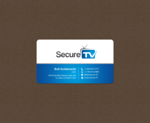 Business Card Design by chandrayaan.creative for Secure TV | Design: #12340934