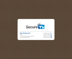 Business Card Design by chandrayaan.creative for Secure TV | Design: #12340935