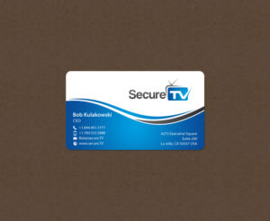 Business Card Design by chandrayaan.creative for Secure TV | Design: #12340937
