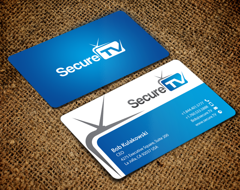 Business Card Design by chandrayaan.creative for Secure TV | Design #12341149
