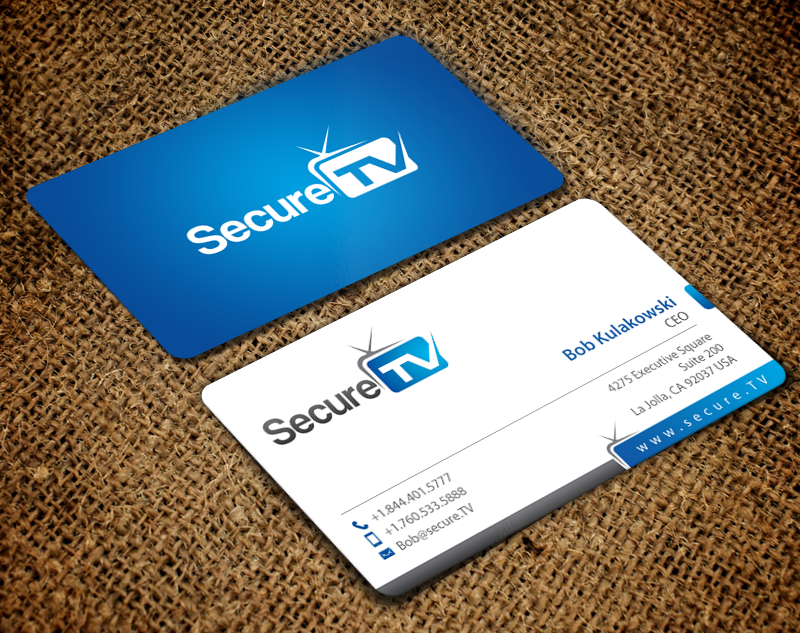 Business Card Design by chandrayaan.creative for Secure TV | Design #12341151