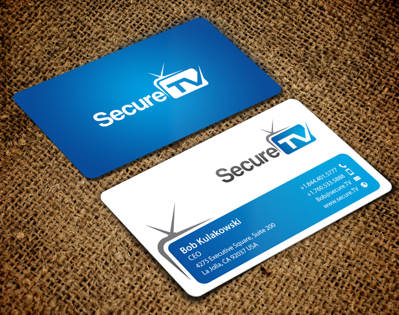 Business Card Design by chandrayaan.creative for Secure TV | Design #12341153