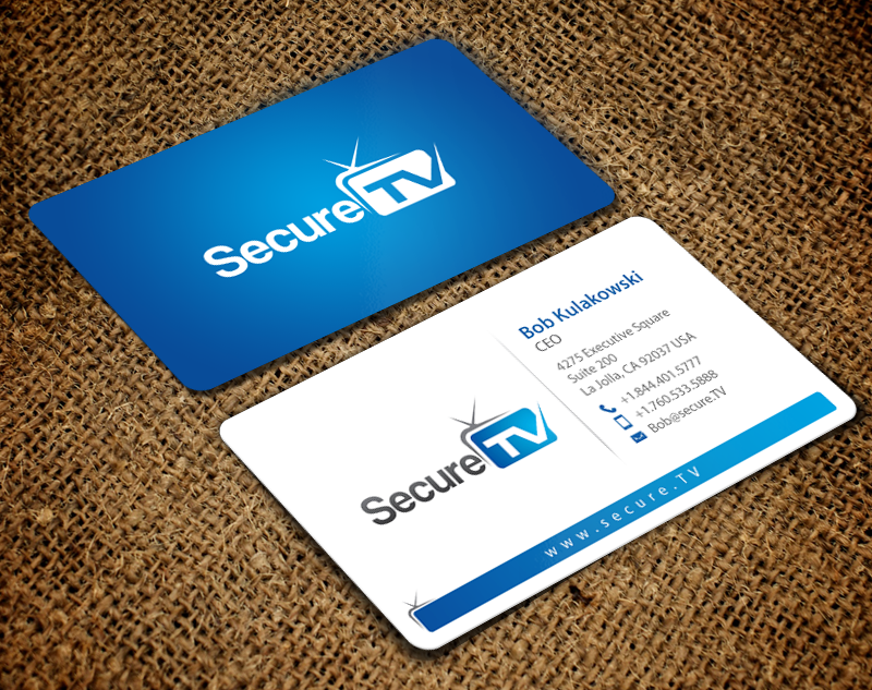 Business Card Design by chandrayaan.creative for Secure TV | Design #12341155