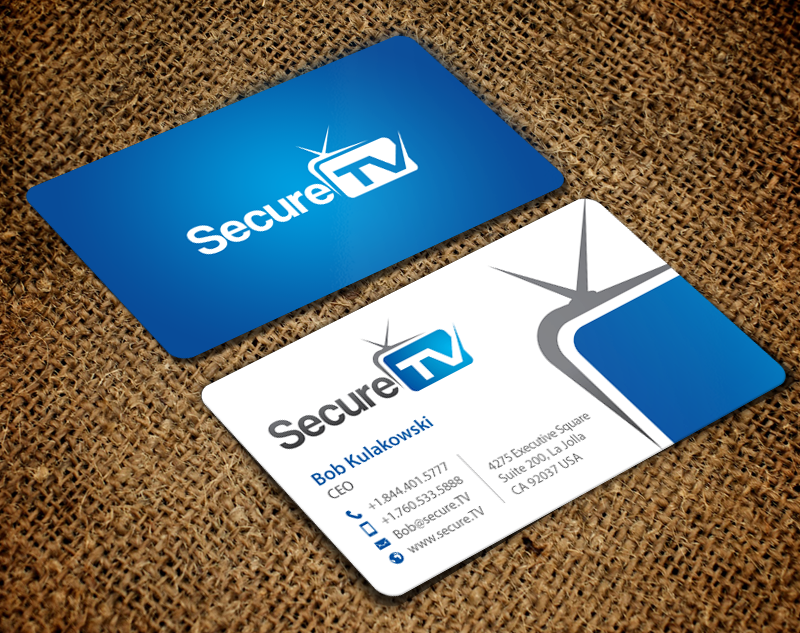 Business Card Design by chandrayaan.creative for Secure TV | Design #12341156