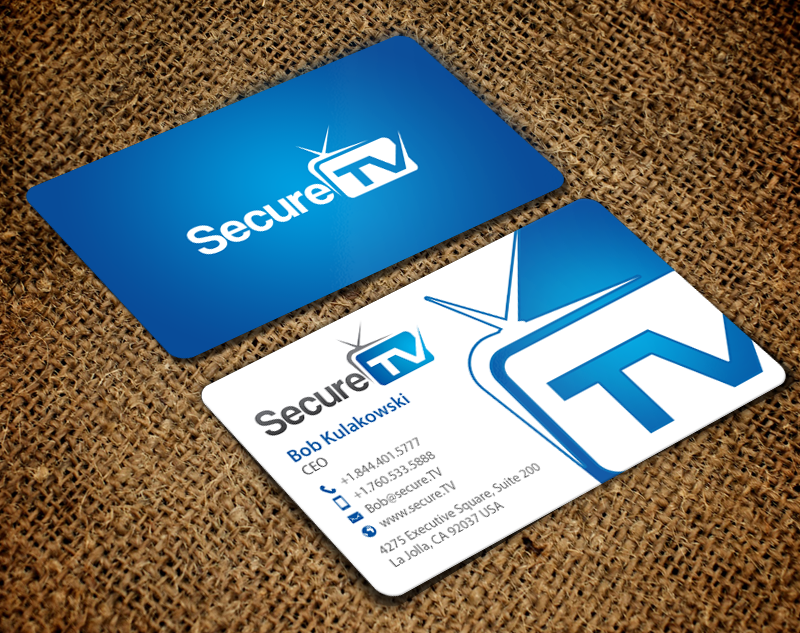 Business Card Design by chandrayaan.creative for Secure TV | Design #12341157