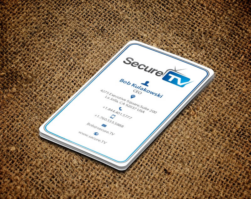 Business Card Design by chandrayaan.creative for Secure TV | Design #12341163