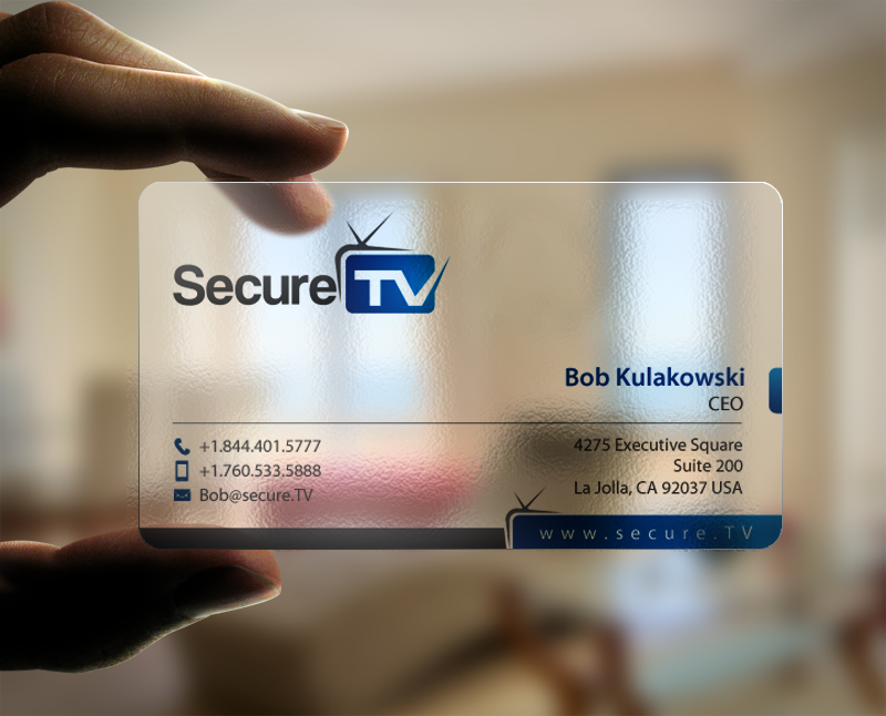 Business Card Design by chandrayaan.creative for Secure TV | Design #12341458