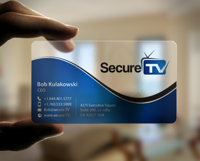 Business Card Design by chandrayaan.creative for Secure TV | Design #12341459