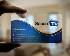 Business Card Design by chandrayaan.creative for Secure TV | Design: #12341459