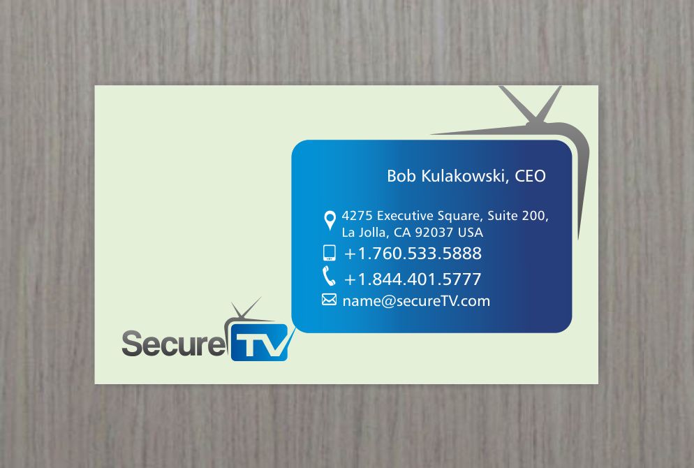 Diseño de Tarjeta de Presentación por IneseRo para Secure TV | Diseño #12325033