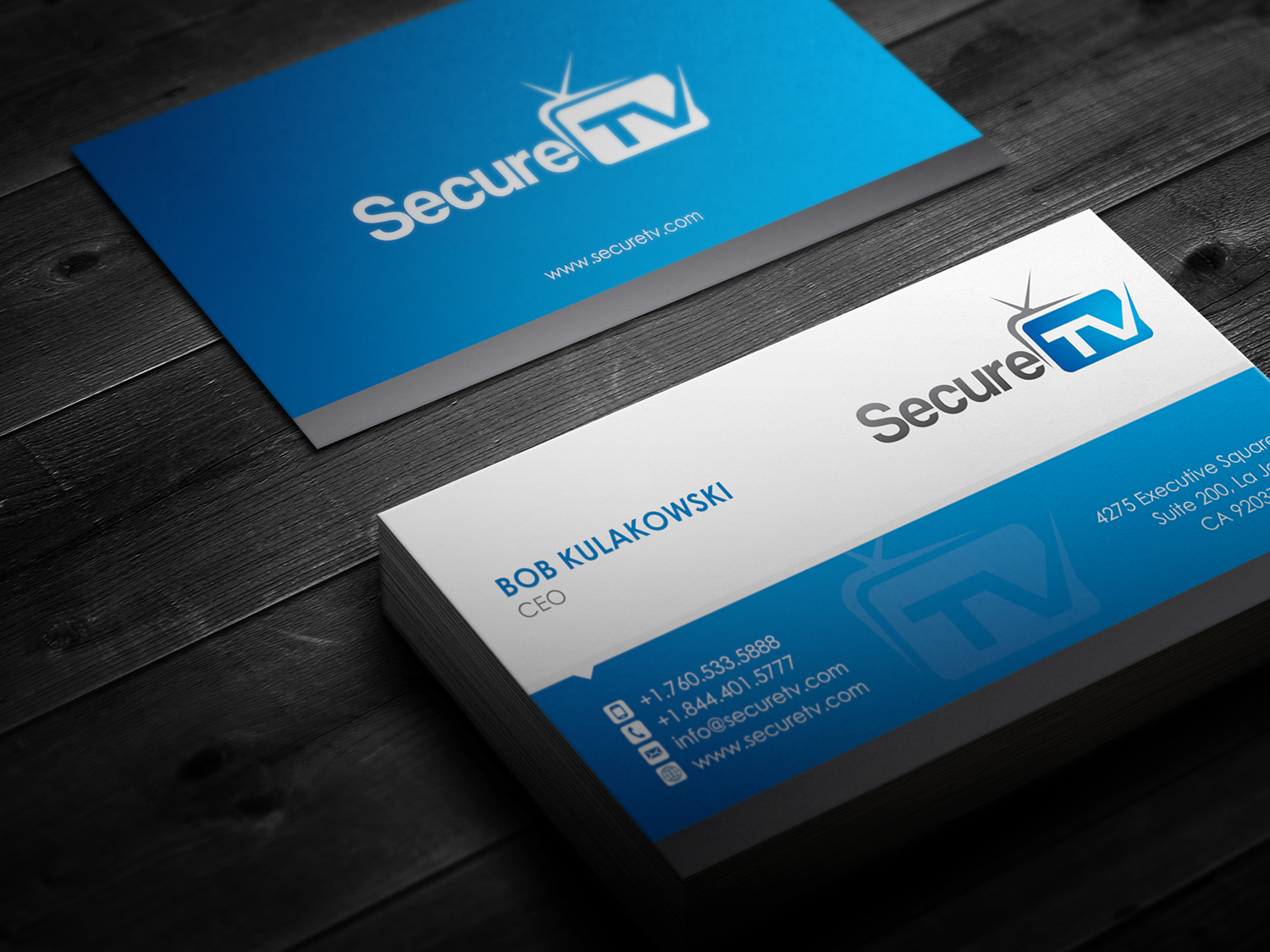 Business Card Design by logodentity for Secure TV | Design #12329398