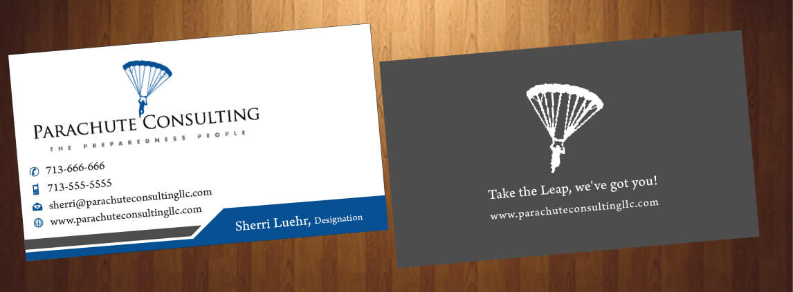 Design de Carte de Visite par HarmiDesigning pour Parachute Consulting | Design #12368484