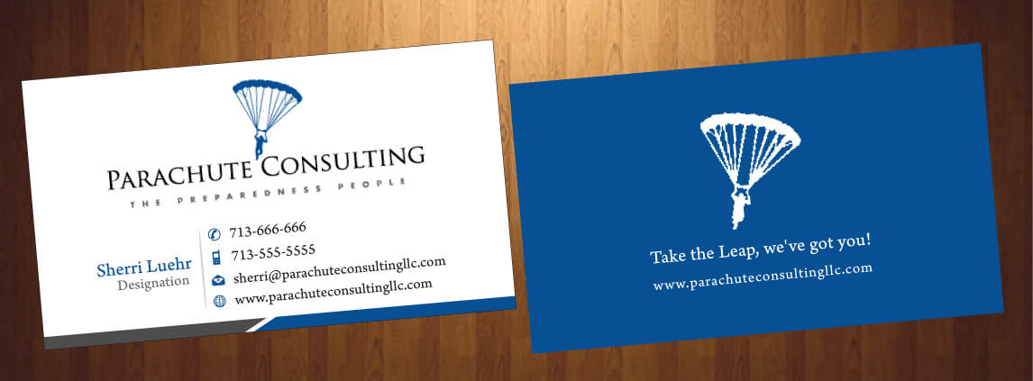Design de Carte de Visite par HarmiDesigning pour Parachute Consulting | Design #12368485