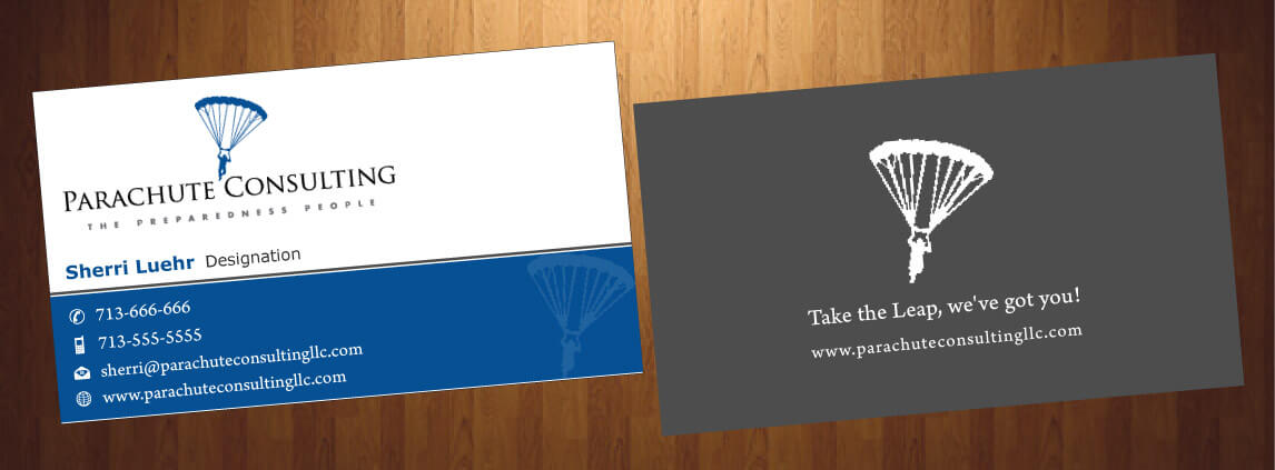 Business Card Design by HarmiDesigning for Parachute Consulting | Design #12368488