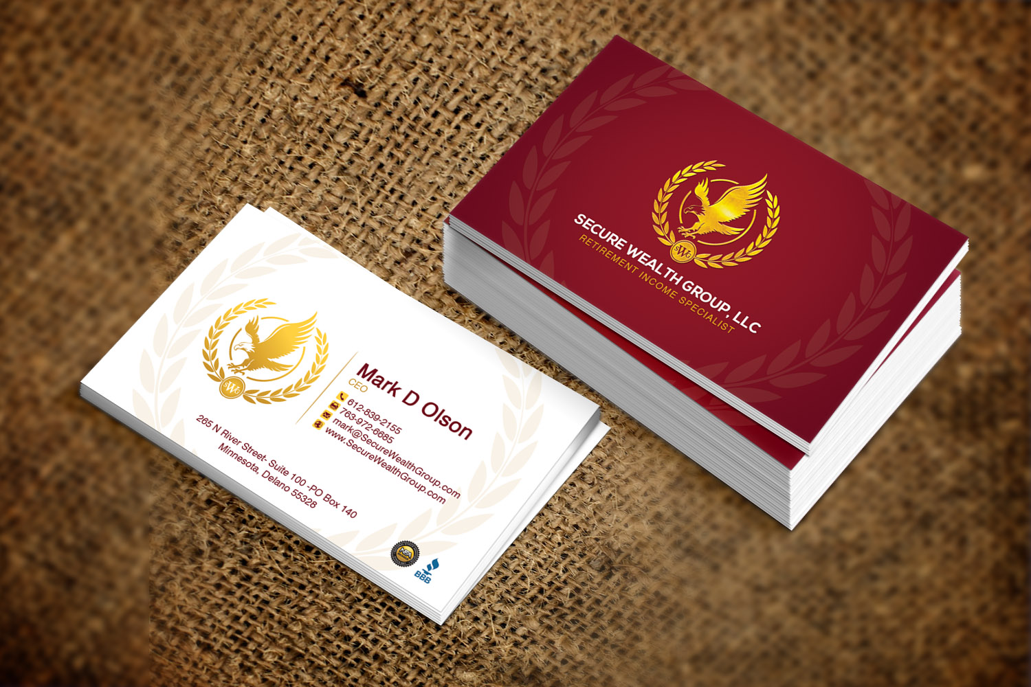 Business Card Design by Sandaruwan for Secure Wealth Financial  | Design #12360328