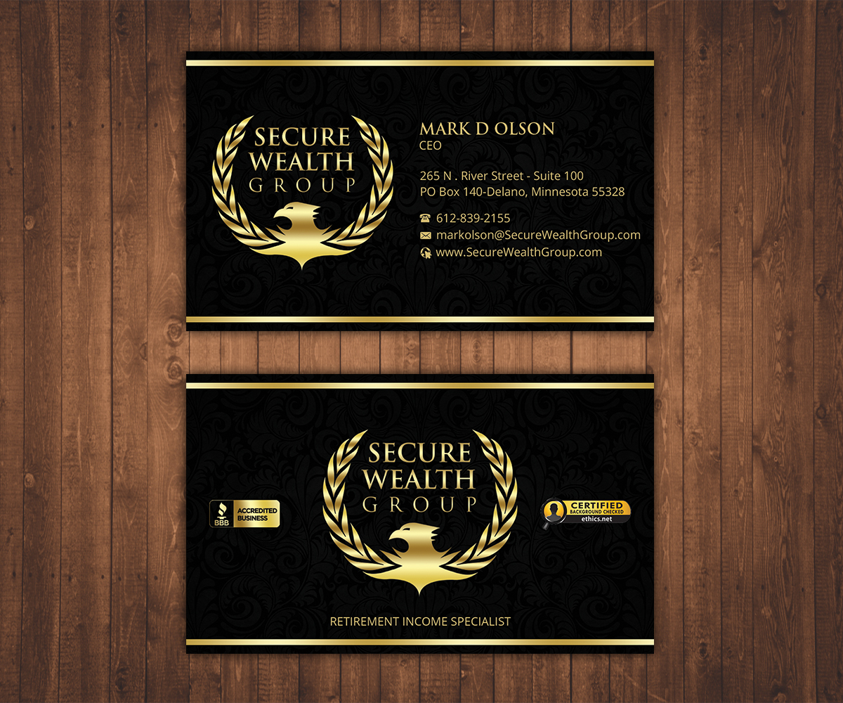 Business Card Design by Stylez Designz for Secure Wealth Financial  | Design #12352612