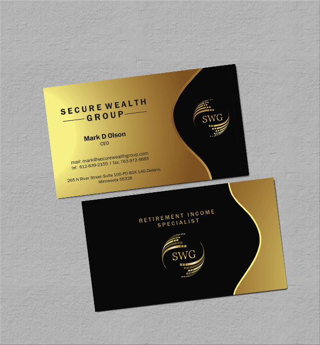 Business Card Design by miglenamb for Secure Wealth Financial  | Design #12354659
