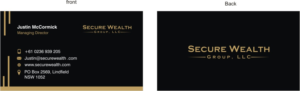 Diseño de Tarjeta de Presentación por Sushma para Secure Wealth Financial  | Diseño: #12344129