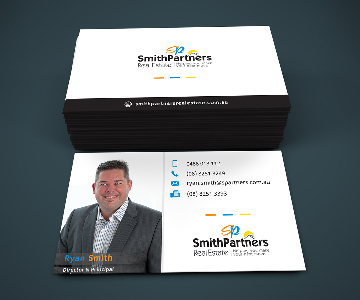 Business Card Design by Graphic Flame for Smith Partners Real Estate | Design #12323554