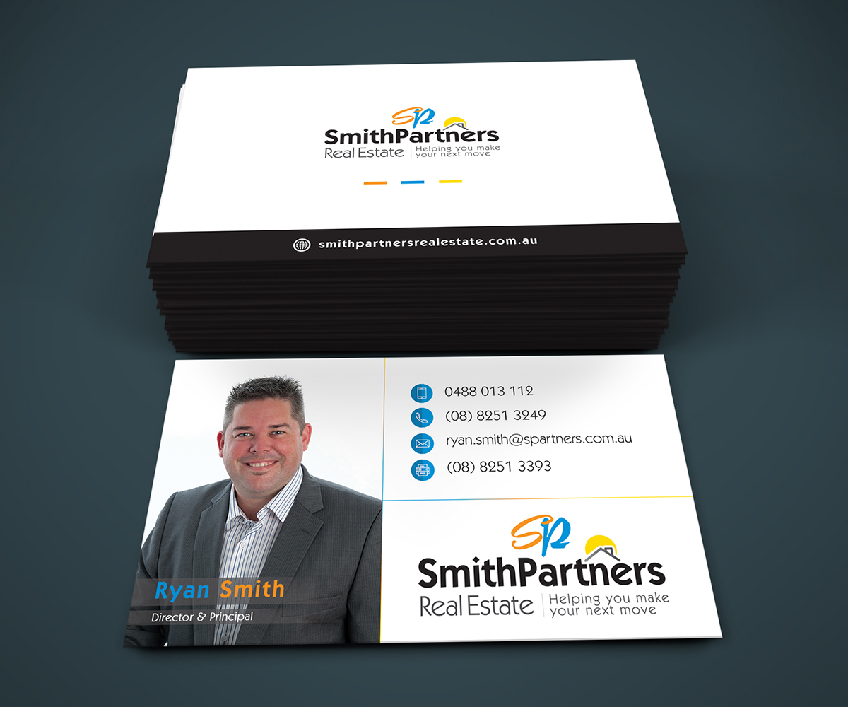 Business Card Design by Graphic Flame for Smith Partners Real Estate | Design #12329479