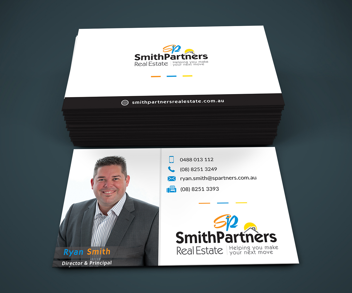 Business Card Design by Graphic Flame for Smith Partners Real Estate | Design #12344321