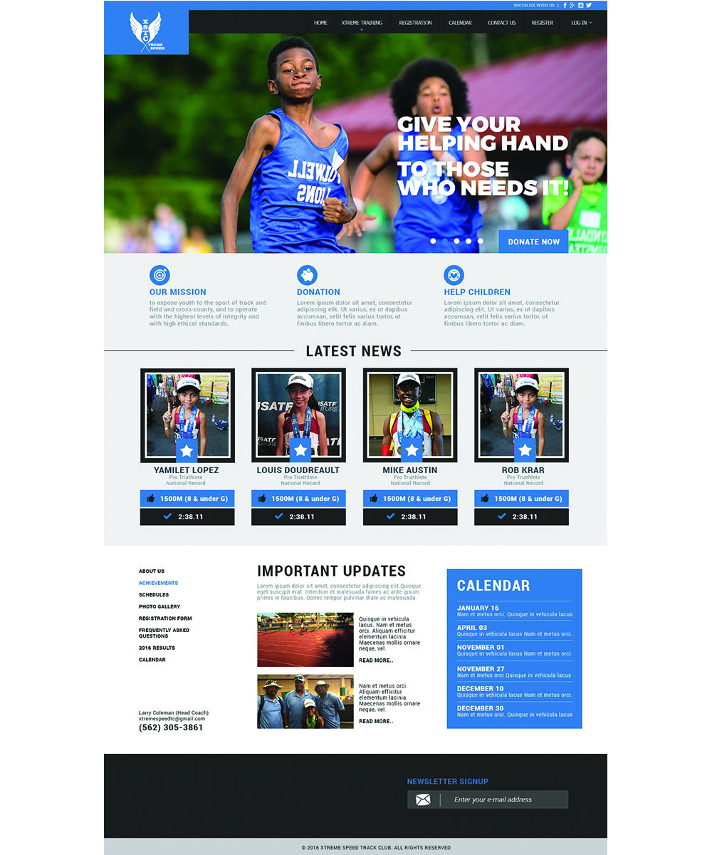 Web-Design von perlstyles für Xtreme Speed Track Club | Design #12397359