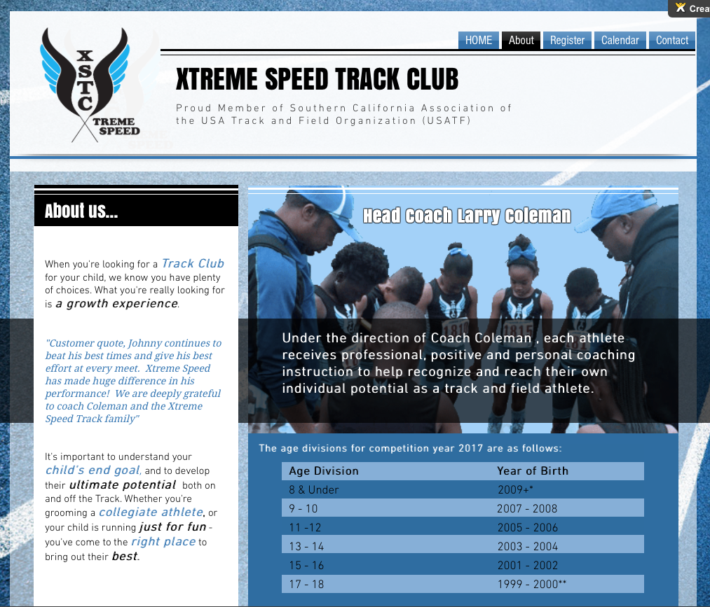 Web Design by Skooch Creative for Xtreme Speed Track Club | Design #12373713