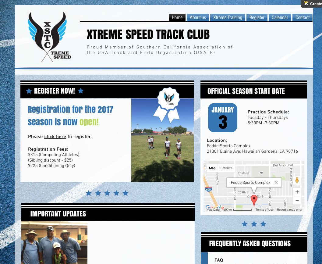 Web Design by Skooch Creative for Xtreme Speed Track Club | Design: #12415906